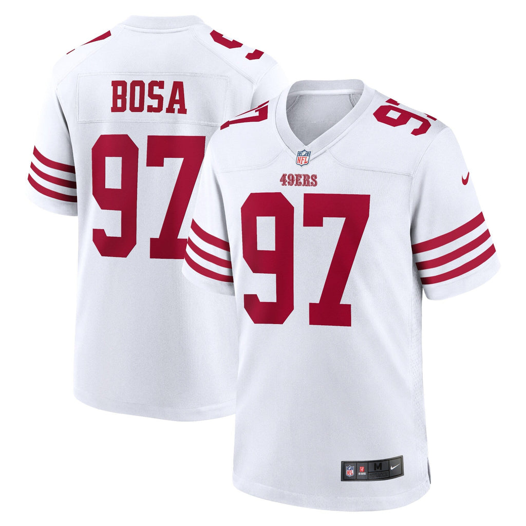 San Francisco 49ers Nick Bosa White Player Game Football Jersey