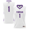 #1 Furman Paladins Lightweight Basketball Jersey - White
