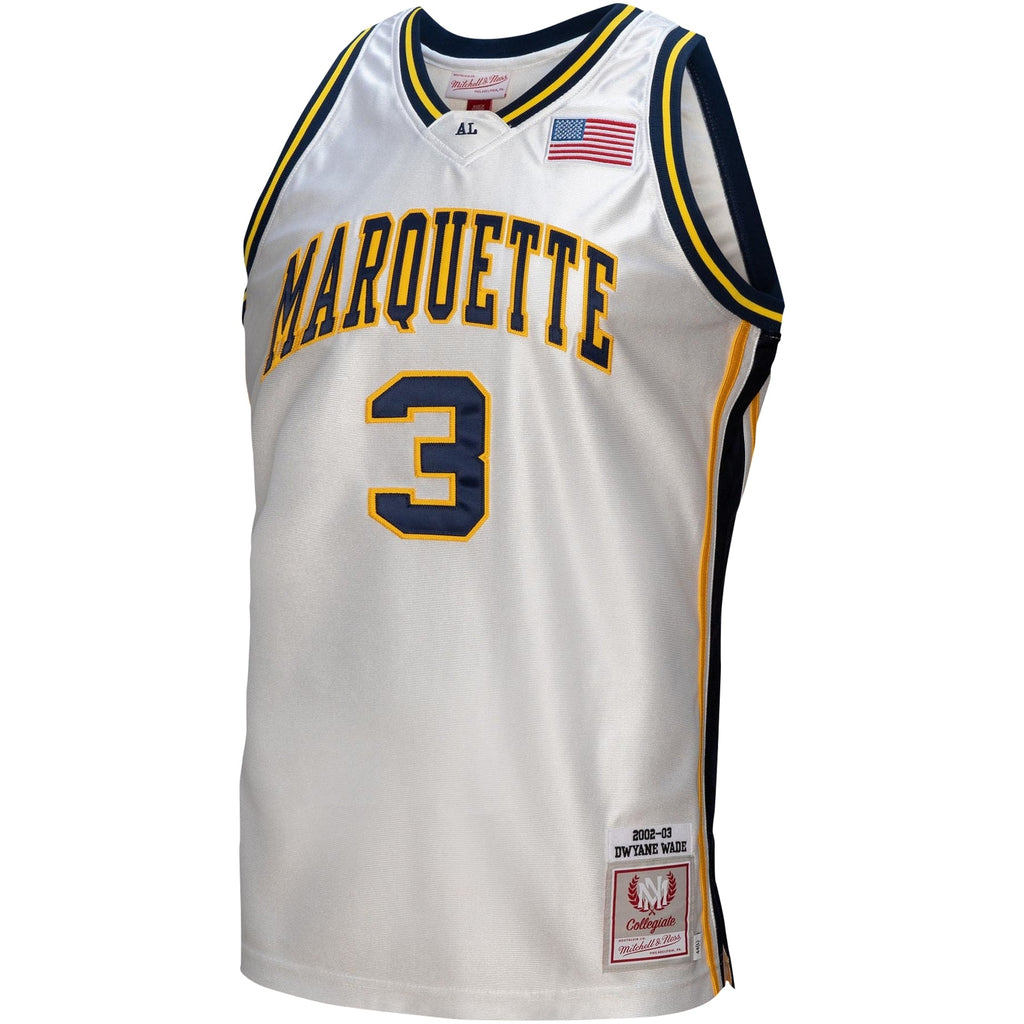Dwyane Wade White Marquette Golden Eagles College Vault 2002/03 Jersey