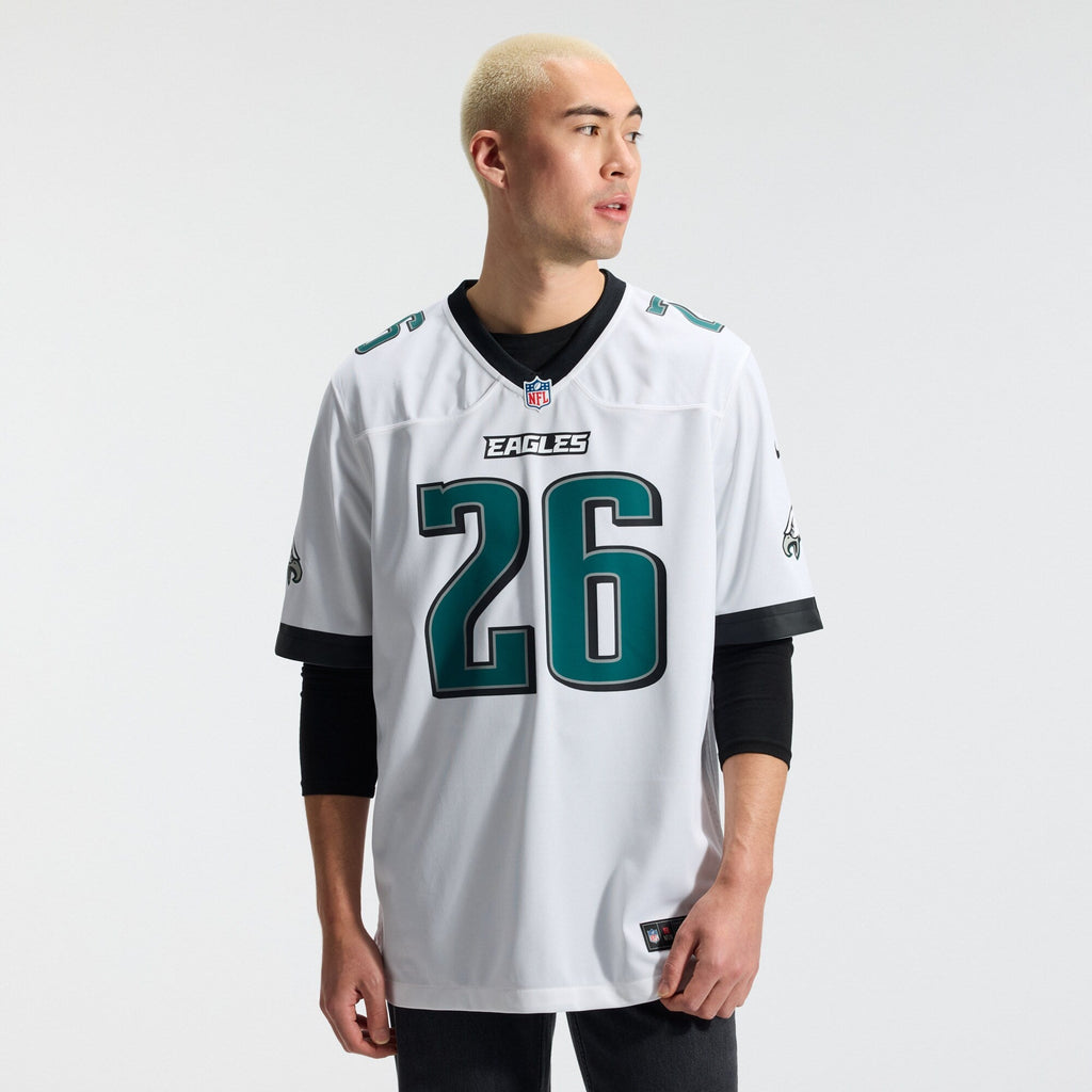 Philadelphia Eagles Saquon Barkley White Game Football Jersey