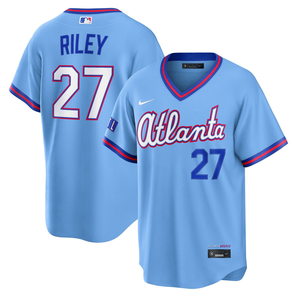Atlanta Braves Austin Riley Powder Blue 2026 City Connect Stadium Baseball Jersey