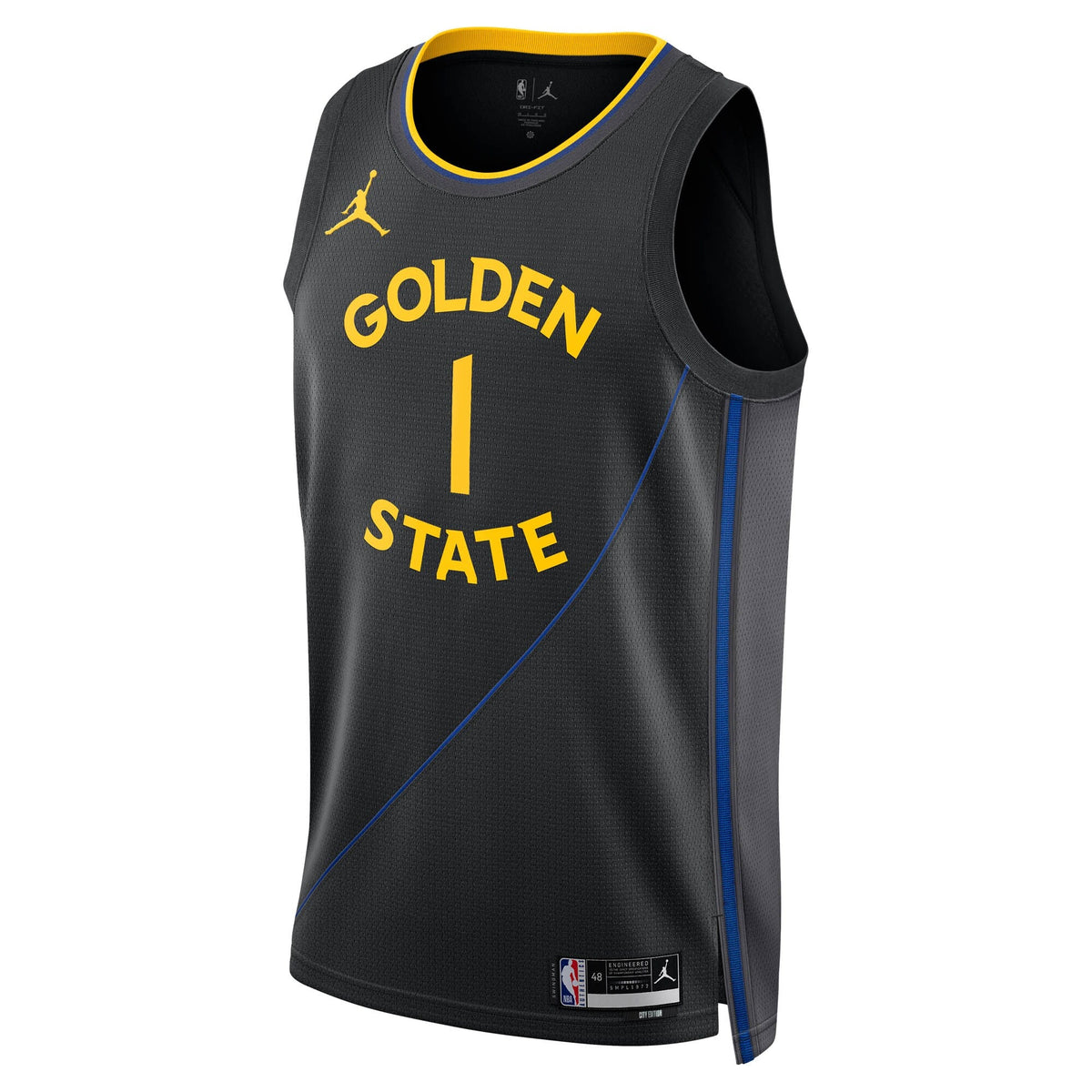 Golden State Warriors 2024/25 Statement Edition Swingman Jersey - Black - Jonathan Kuminga