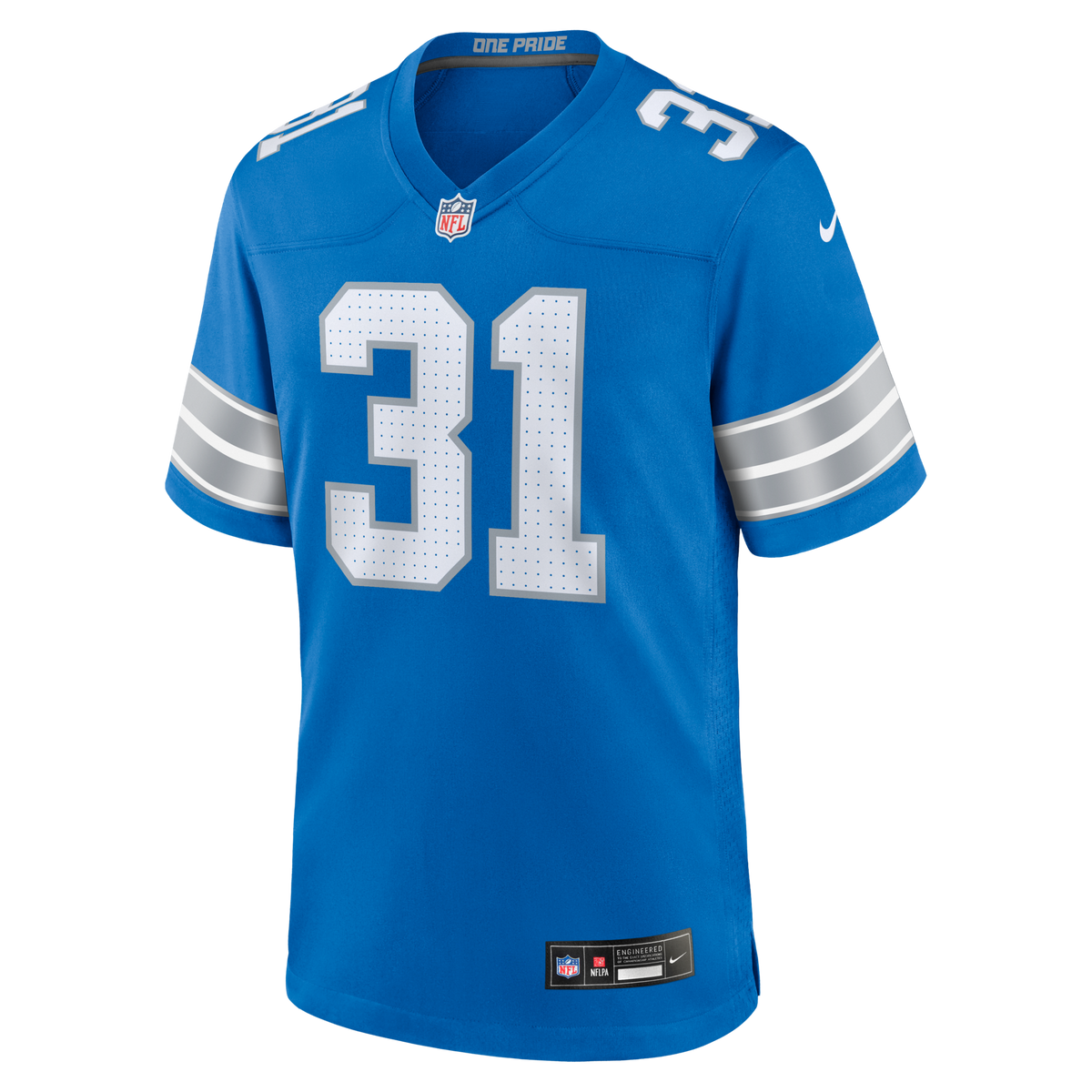 Detroit Lions Kerby Joseph Blue Team Game Football Jersey
