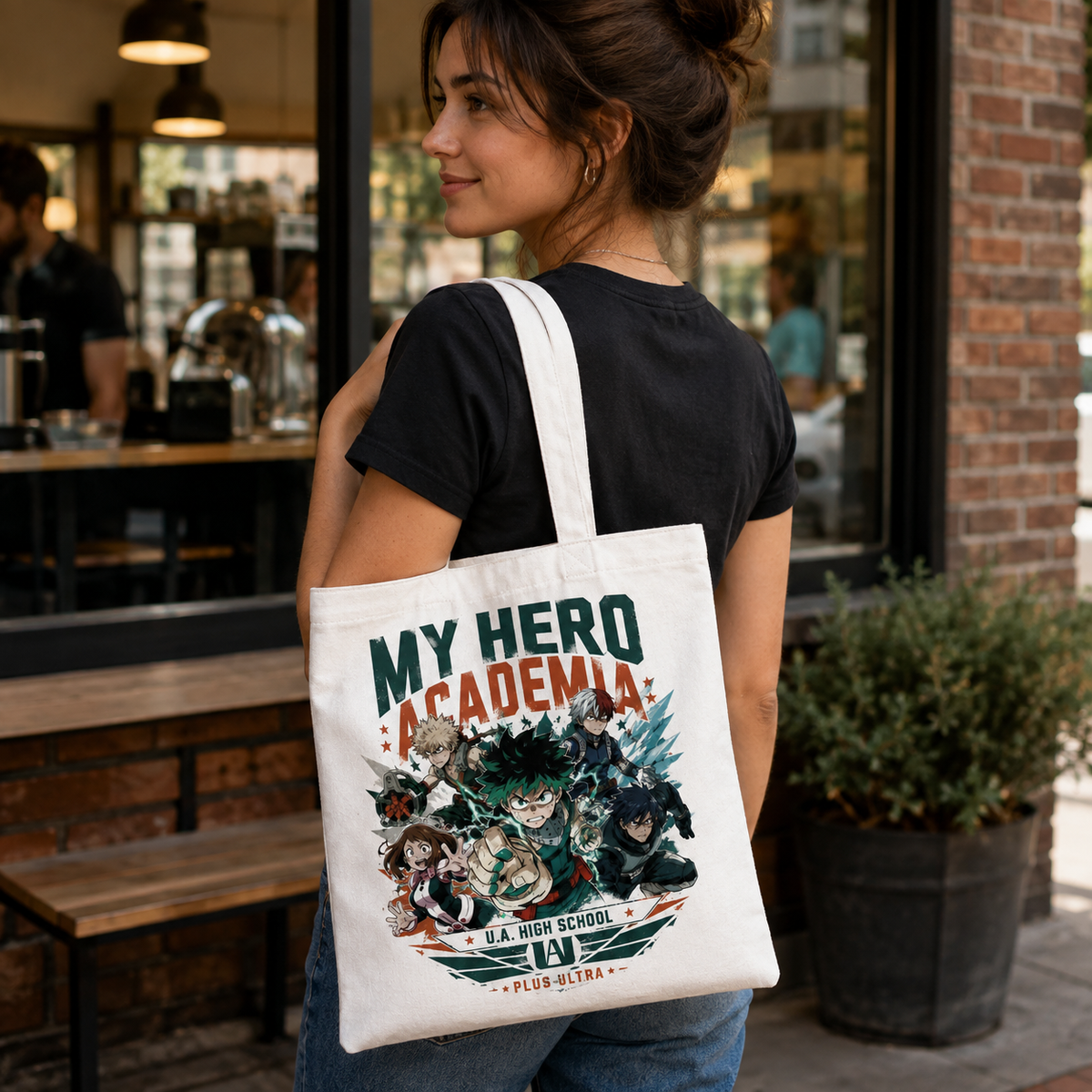 Deku & Bakugo My Hero Academia My Hero Academia Anime Canvas Tote Bag - Emblem