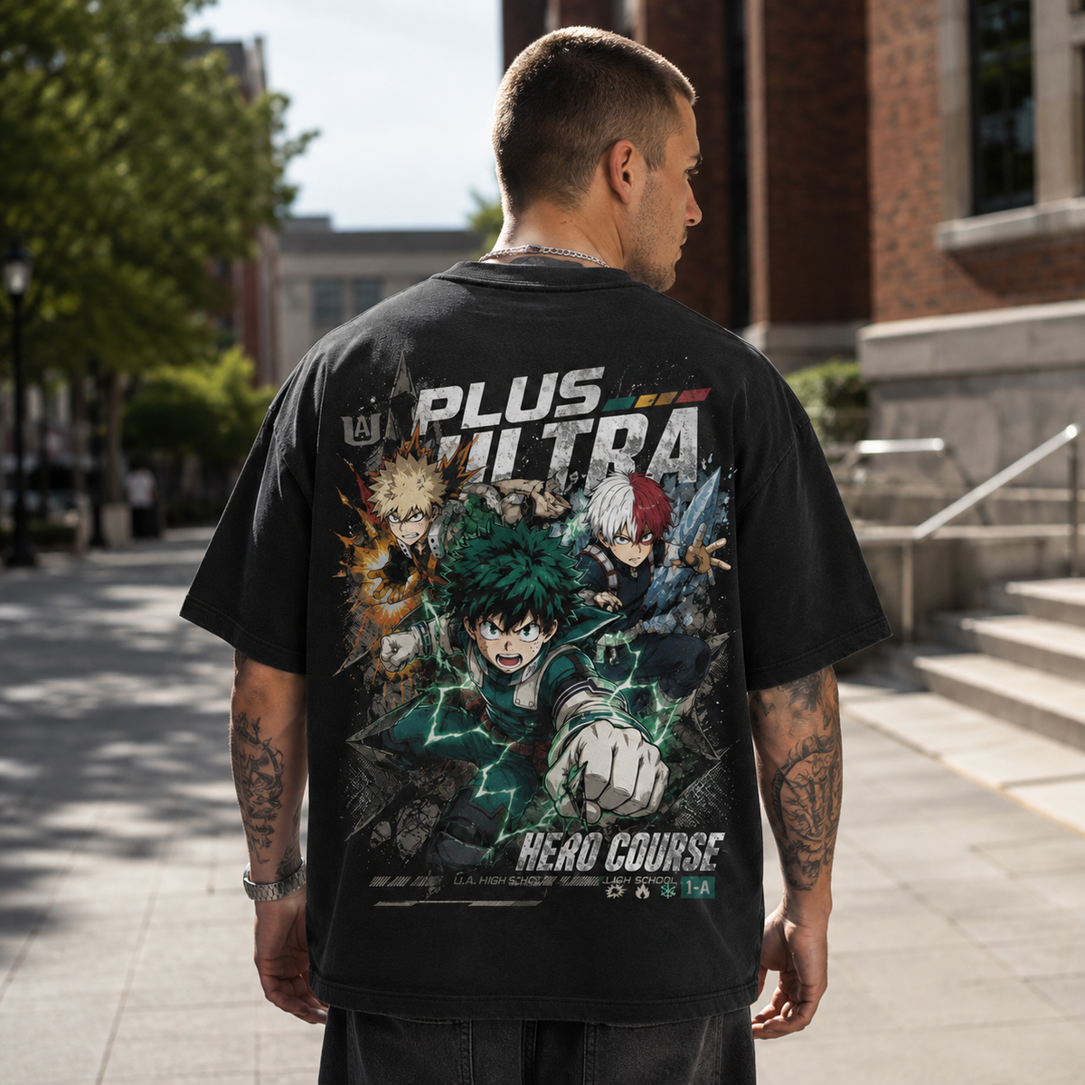 Deku & Bakugo My Hero Academia Anime Graphic Tee - Plus Ultra Hero Course