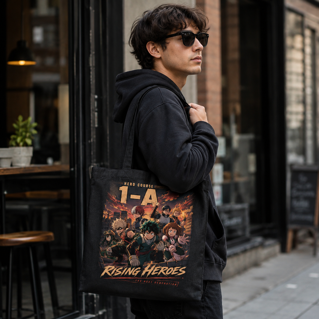 Deku & Bakugo My Hero Academia Anime Canvas Tote Bag - Rising Heroes