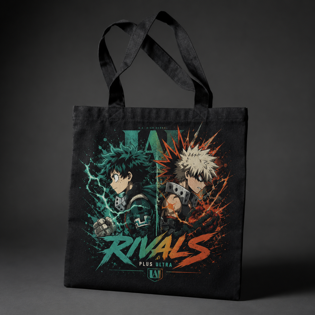 Deku & Bakugo My Hero Academia Anime Canvas Tote Bag - Rivals