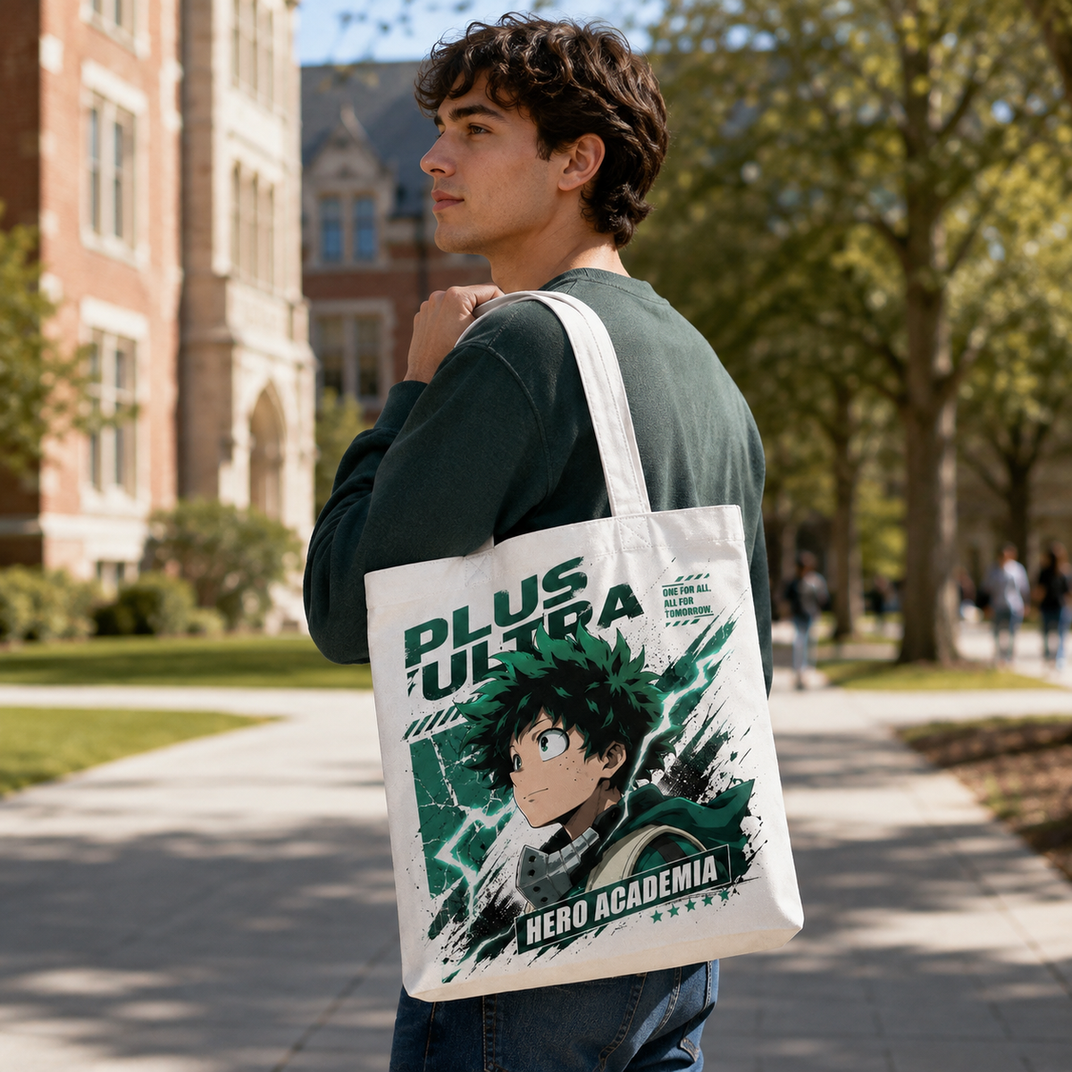 Deku My Hero Academia Anime Canvas Tote Bag - All For Tomorrow