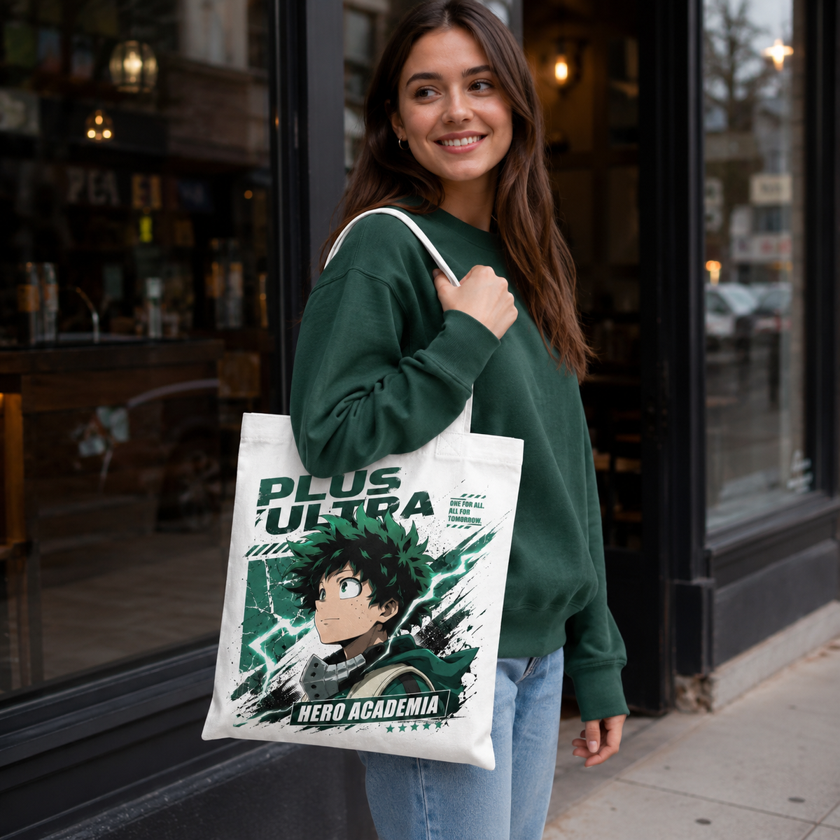 Deku My Hero Academia Anime Canvas Tote Bag - All For Tomorrow