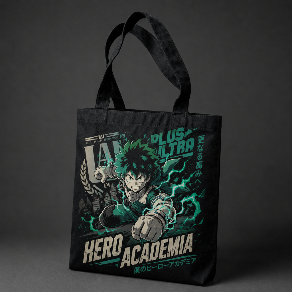 Deku My Hero Academia Anime Canvas Tote Bag - Hero Academia Charge