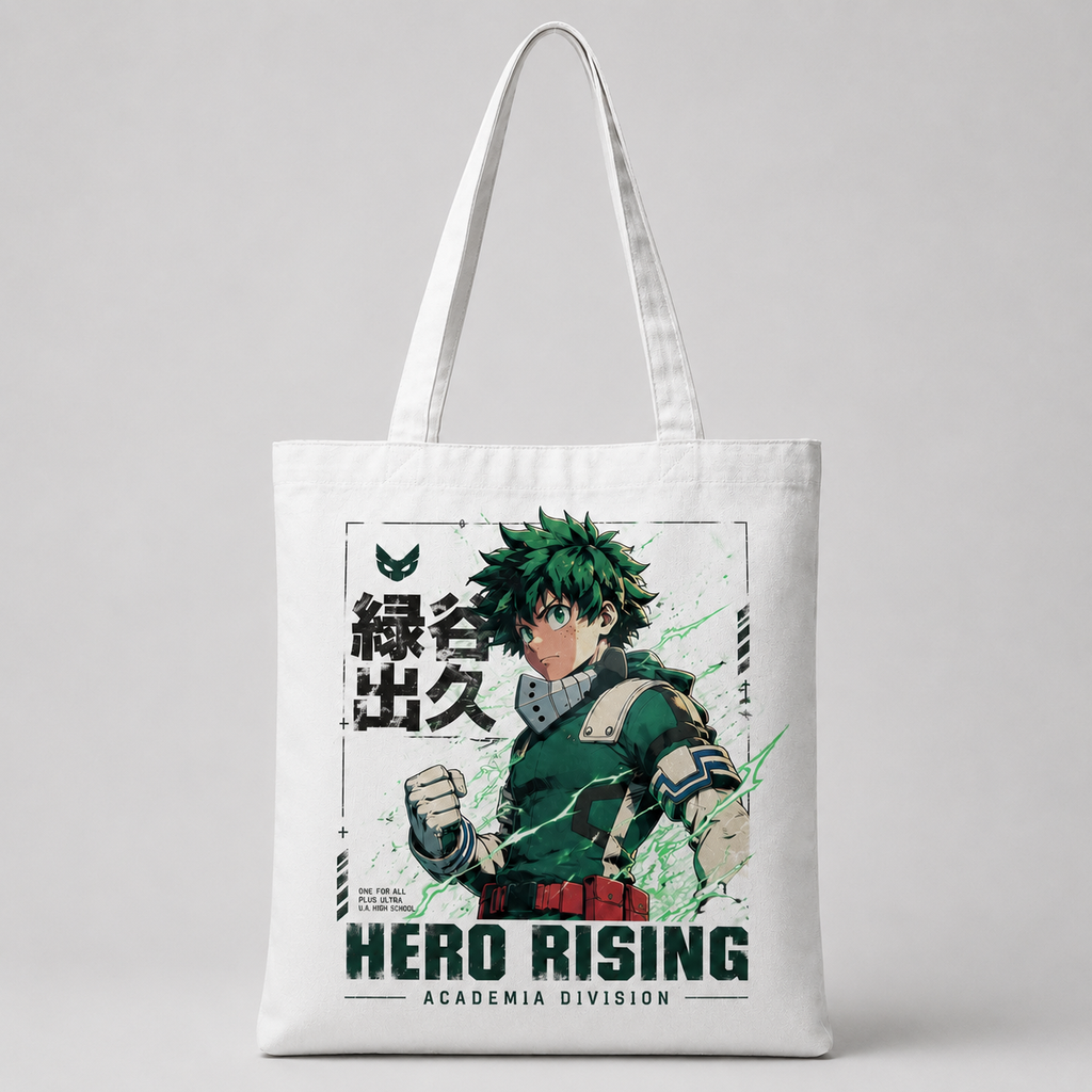 Deku My Hero Academia Anime Canvas Tote Bag - Hero Rising