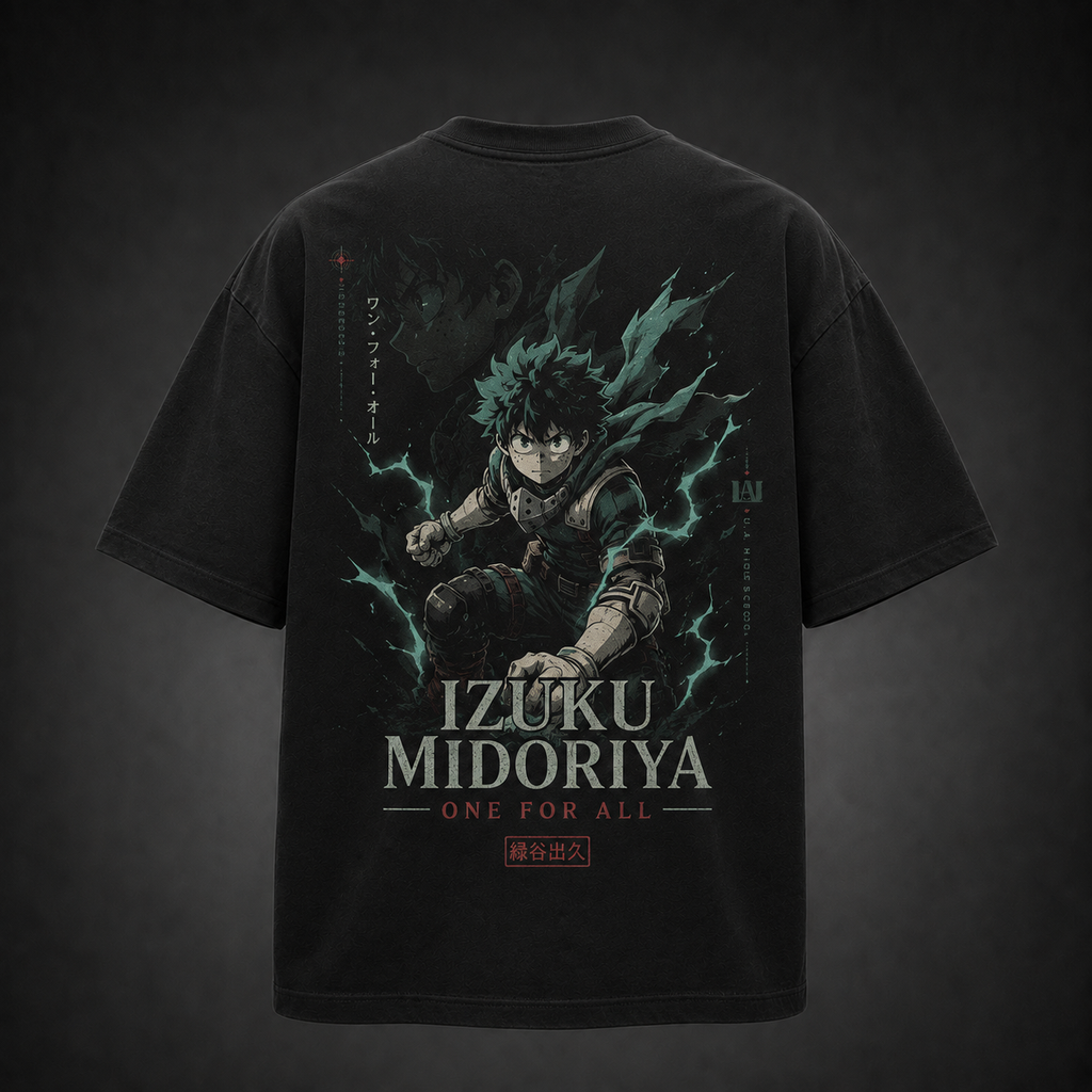 Deku My Hero Academia Anime Graphic Tee - Izuku Midoriya One For All