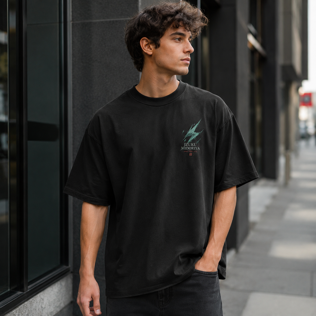 Deku My Hero Academia Anime Graphic Tee - Izuku Midoriya One For All