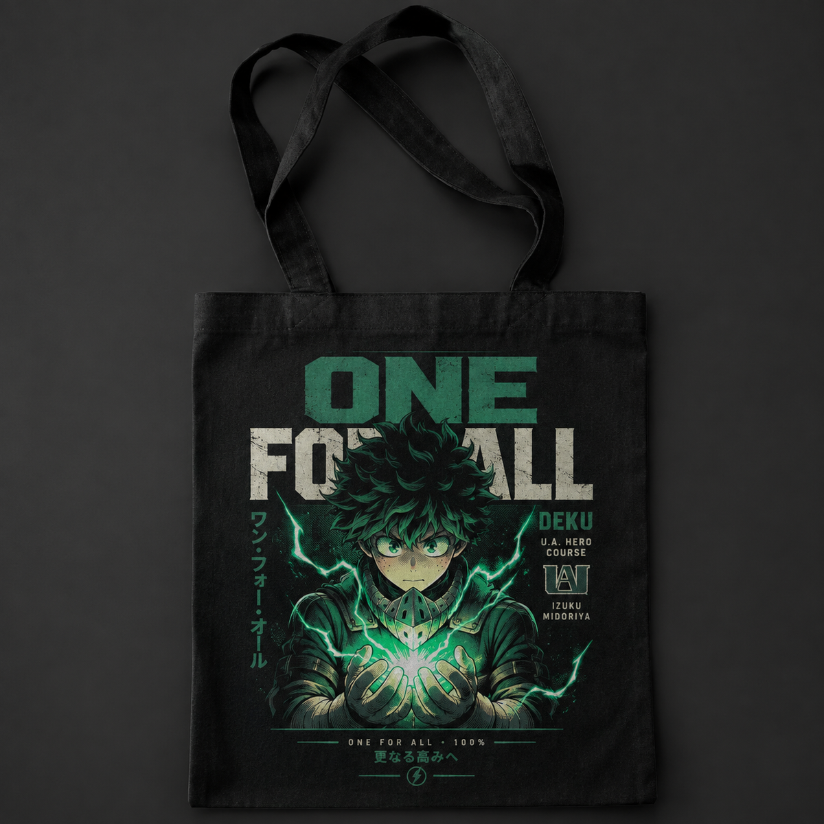 Deku My Hero Academia Anime Canvas Tote Bag - One For All