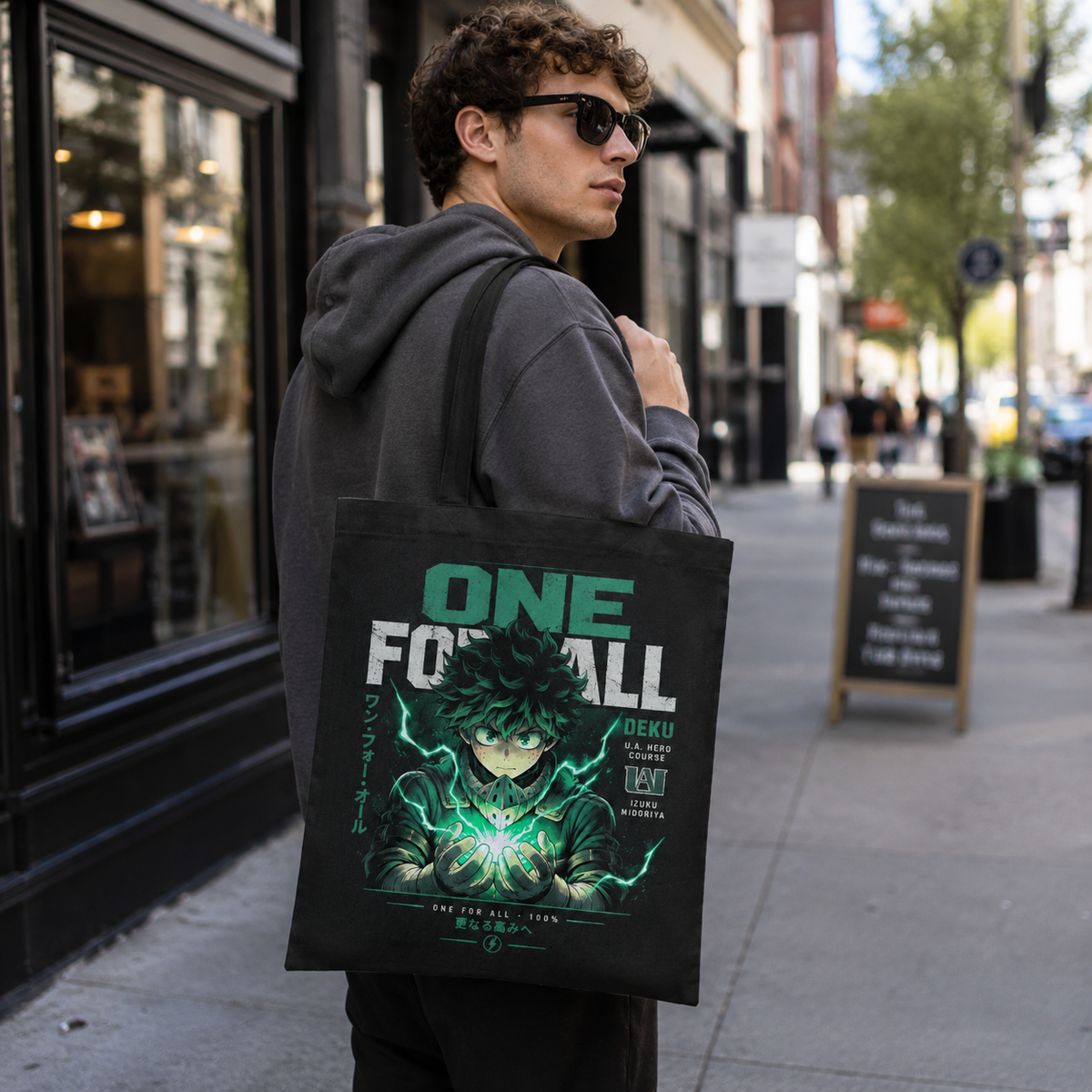 Deku My Hero Academia Anime Canvas Tote Bag - One For All