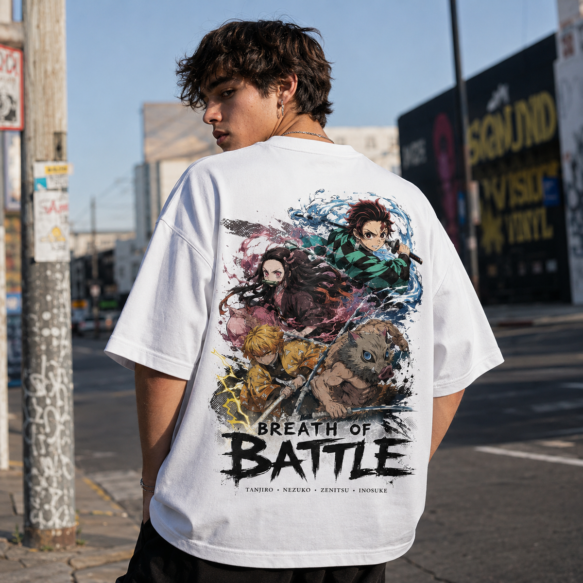 Demon Slayer Anime Graphic Tee - Breath Of Battle