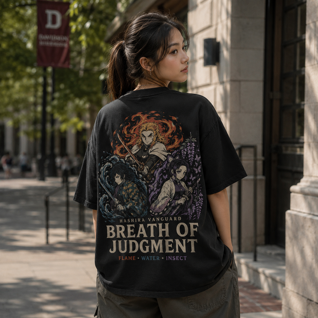 Demon Slayer Anime Graphic Tee - Breath Of Judgment