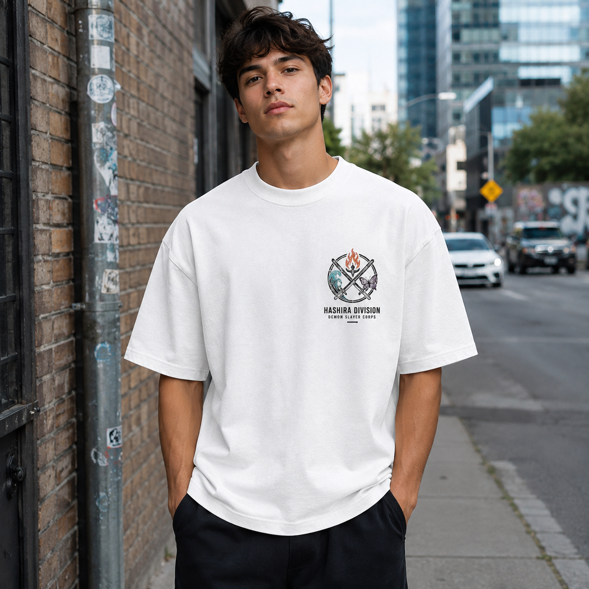 Demon Slayer Anime Graphic Tee - Breathe Hunt Endure