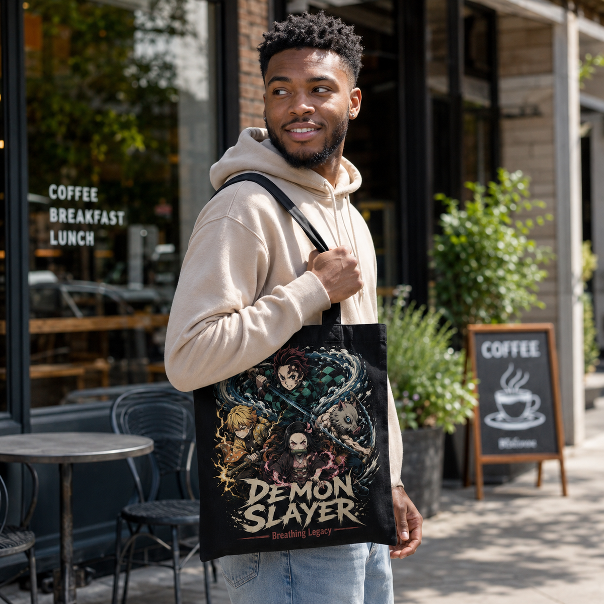Demon Slayer Anime Canvas Tote Bag - Breathing Legacy