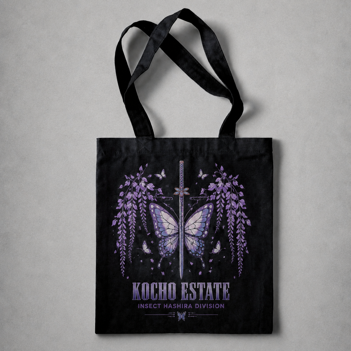 Demon Slayer Anime Canvas Tote Bag - Corps (Nichirin swords motif) Cut Through Fear