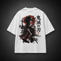 Demon Slayer Anime Graphic Tee - Crimson Sun Ronin