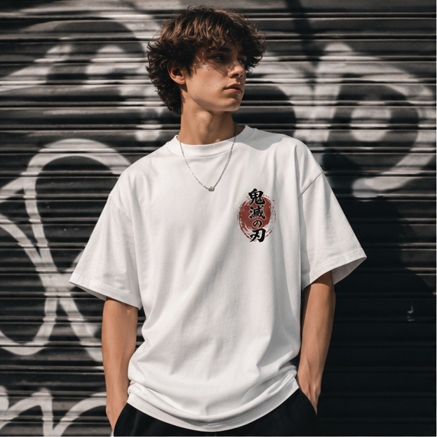 Demon Slayer Anime Graphic Tee - Demon Hunter Squad