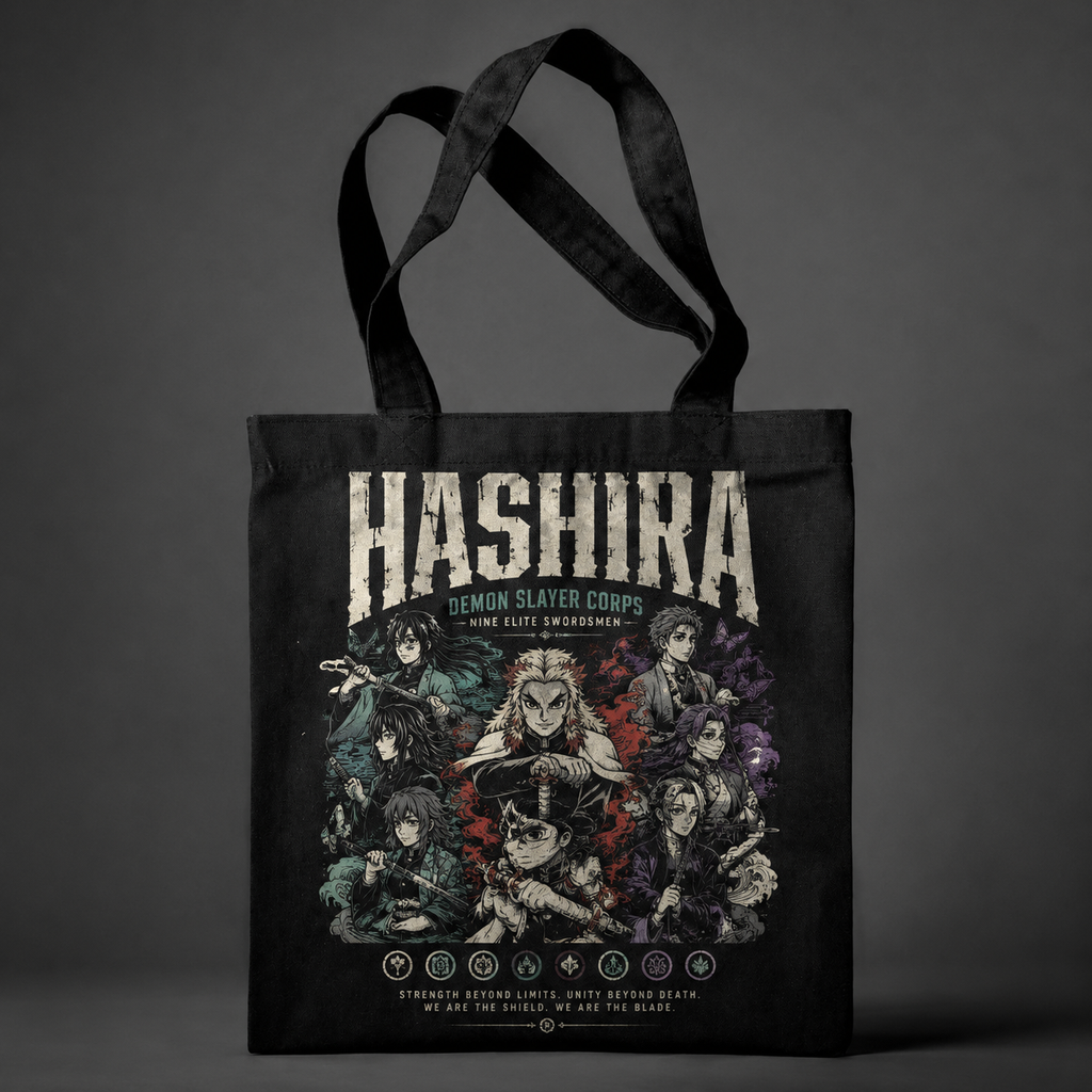 Demon Slayer Anime Canvas Tote Bag - Hashira Corps Lineup