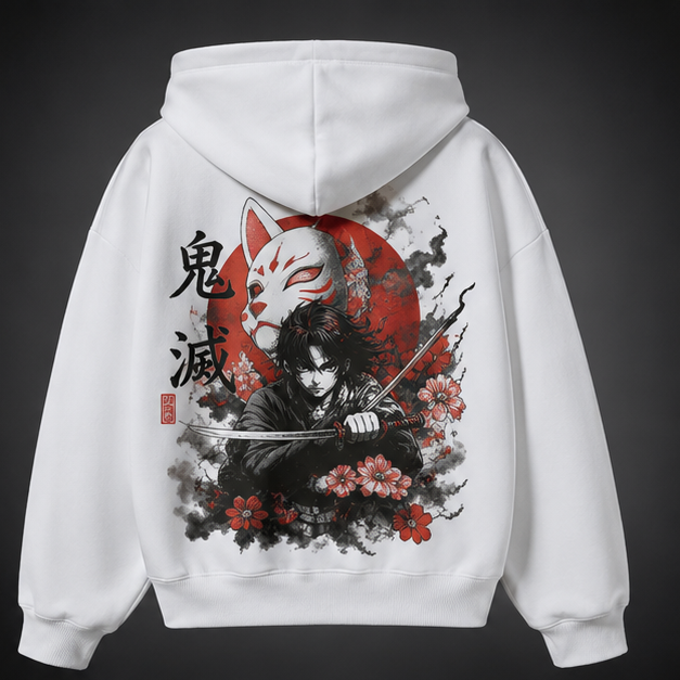 Demon Slayer Anime Hoodie - Kitsune Mask Slayer