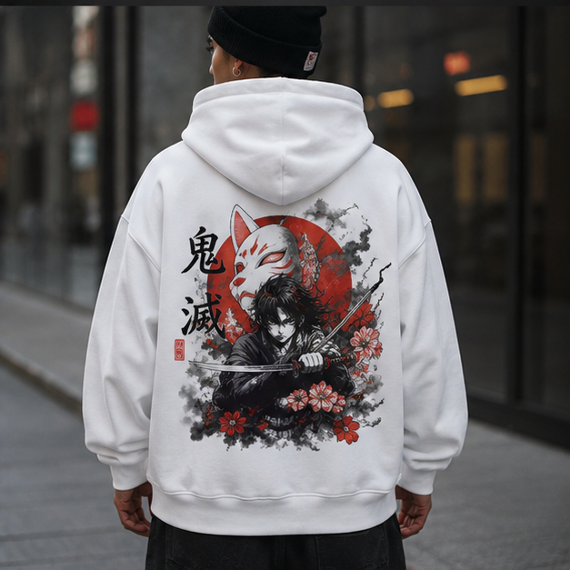 Demon Slayer Anime Hoodie - Kitsune Mask Slayer