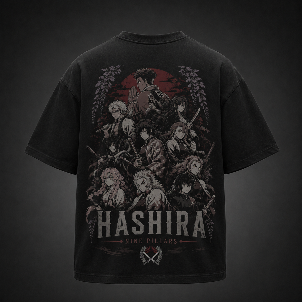 Demon Slayer Anime Graphic Tee - Nine Pillars