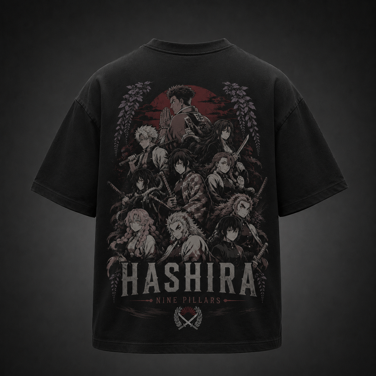 Demon Slayer Anime Graphic Tee - Nine Pillars