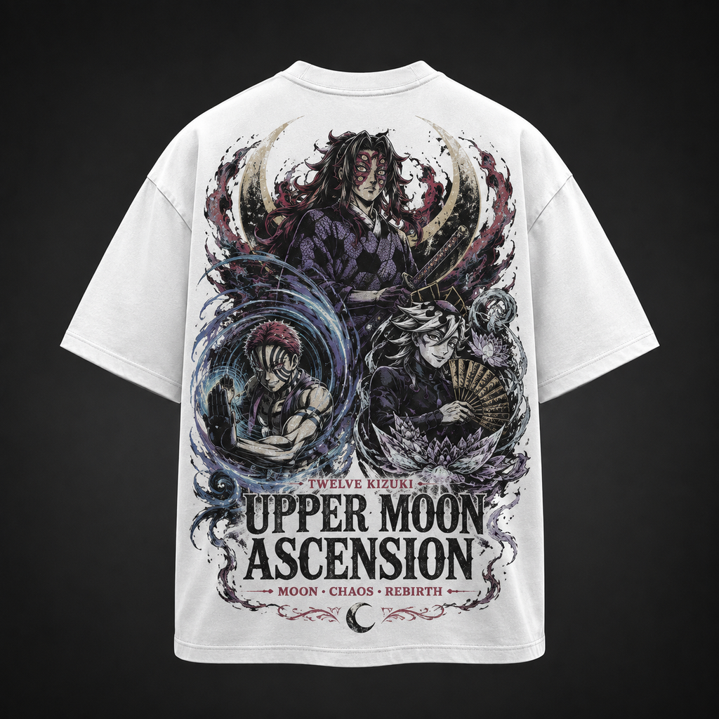 Demon Slayer Anime Graphic Tee - Upper Moon Ascension