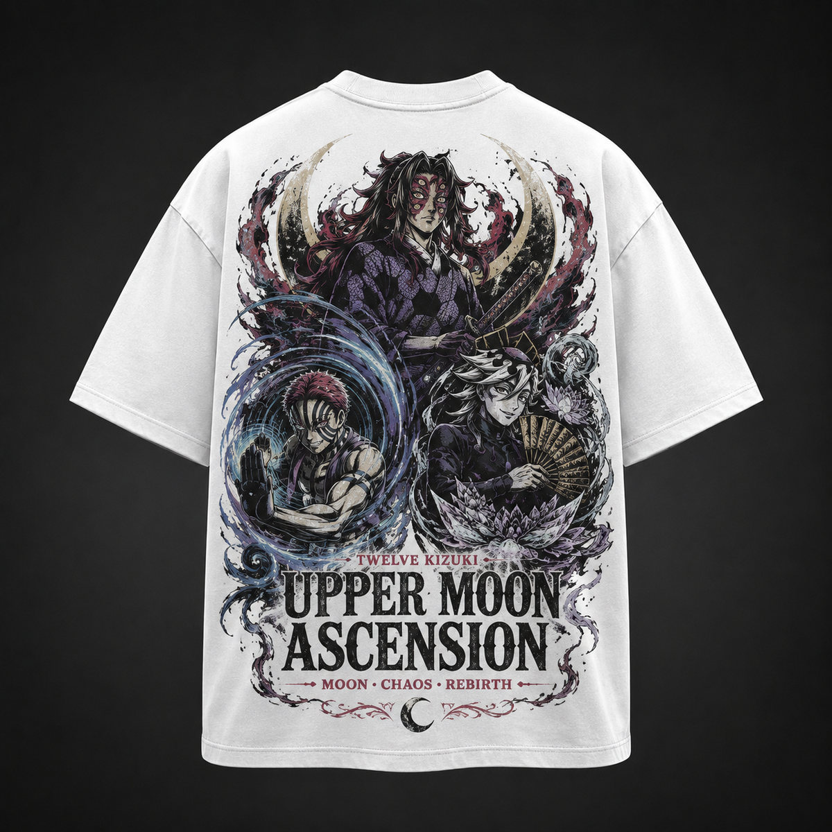 Demon Slayer Anime Graphic Tee - Upper Moon Ascension