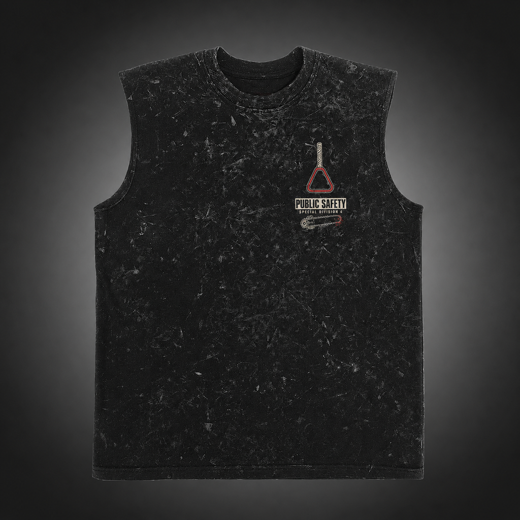 Denji, Aki Hayakawa, Power Chainsaw Man Anime Tank Top - Devil Hunters Trio Acid Wash Vest