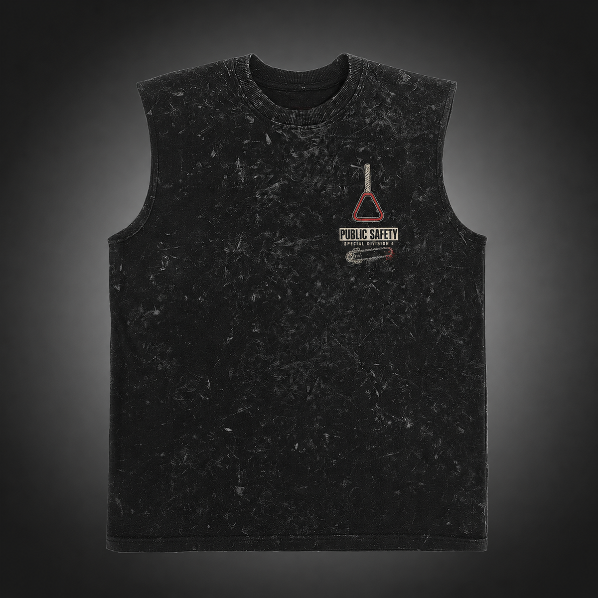 Denji, Aki Hayakawa, Power Chainsaw Man Anime Tank Top - Devil Hunters Trio Acid Wash Vest