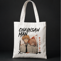 Denji and Power (Chainsaw Man Anime Canvas Tote Bag -) Denji And Power