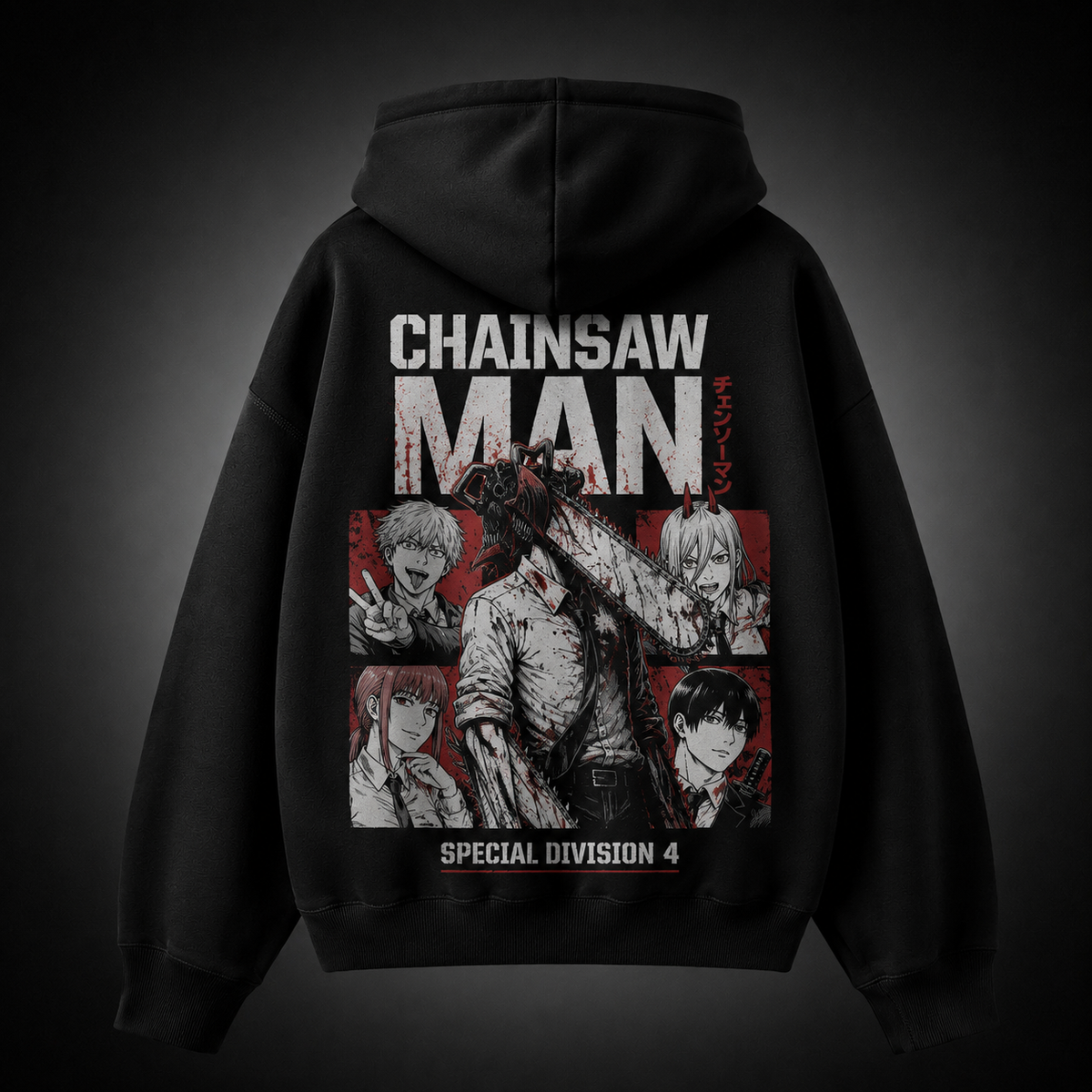 Denji (Chainsaw Man Anime Hoodie -), Aki Hayakawa, Power, Makima Bloody Chainsaw Squad