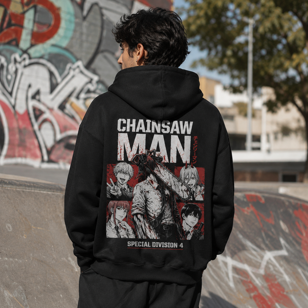 Denji (Chainsaw Man Anime Hoodie -), Aki Hayakawa, Power, Makima Bloody Chainsaw Squad