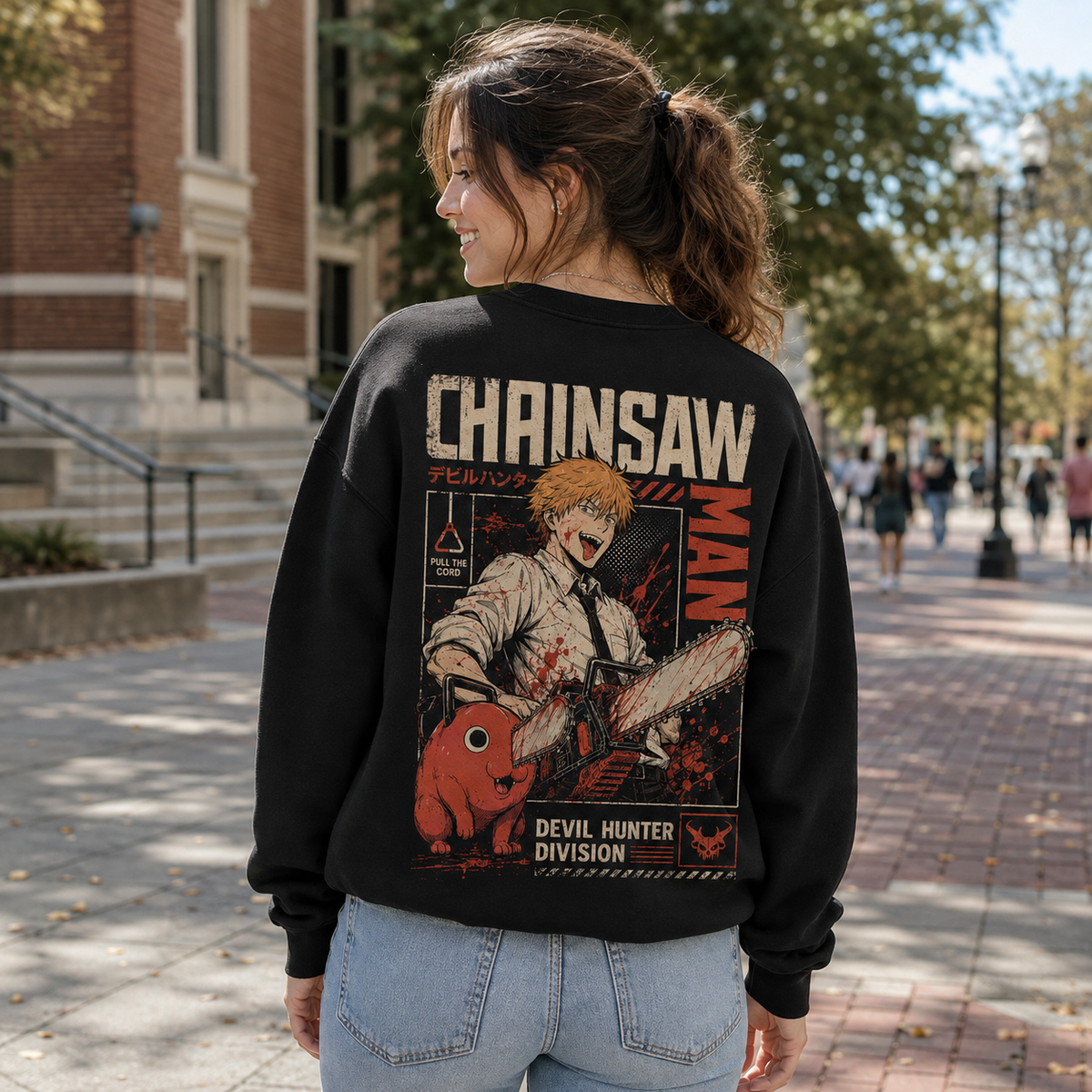 Denji, Pochita Chainsaw Man Anime Sweatshirt - Chainsaw Rampage