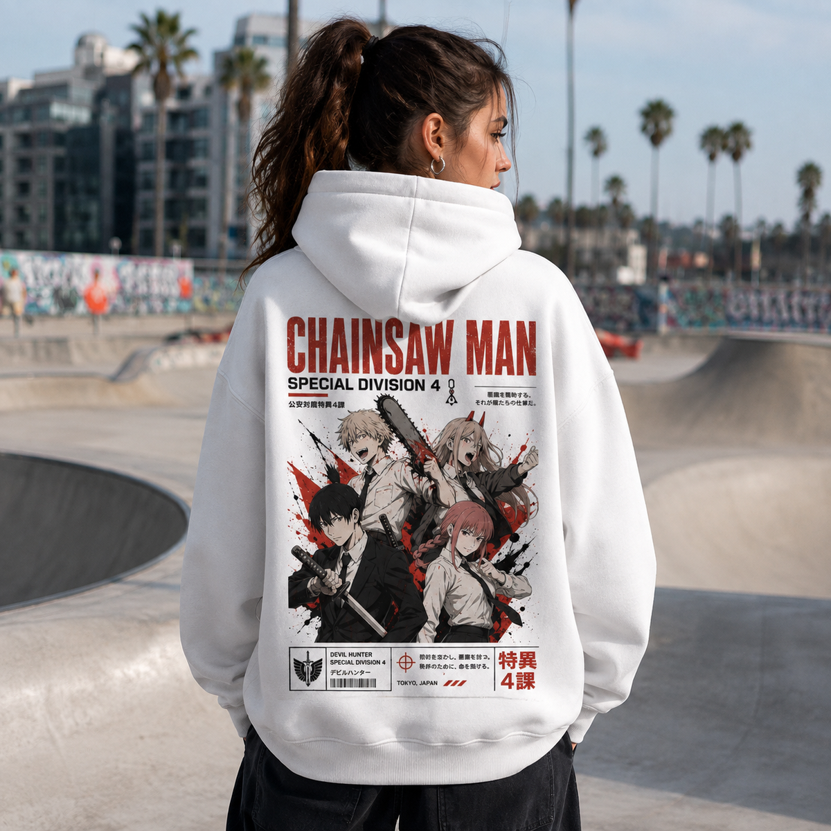 Denji, Power, Aki Hayakawa, Makima Chainsaw Man Anime Hoodie - Special Division Four
