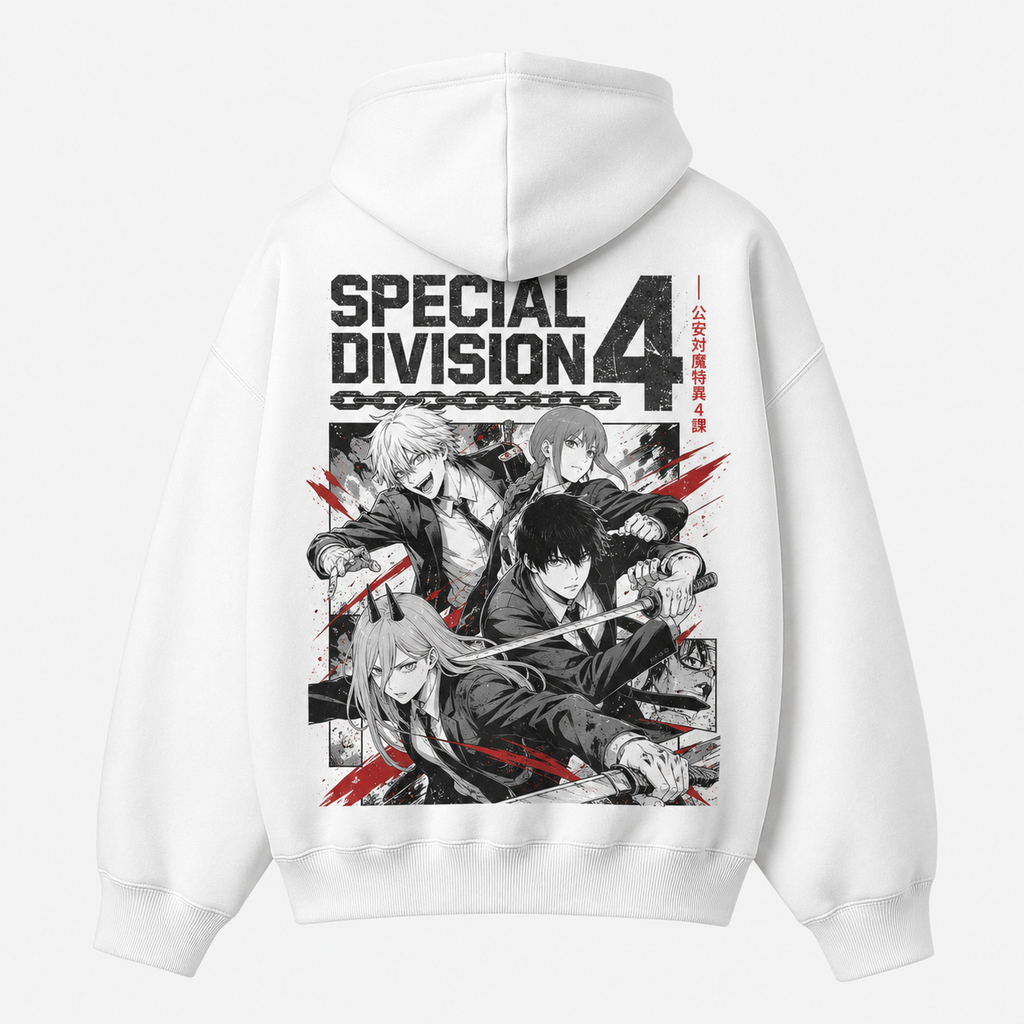 Denji, Power, Makima, Aki Hayakawa Chainsaw Man Anime Hoodie - Division Four Clash
