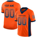 Custom Football Jersey - Orange Navy-White Drift Fashion