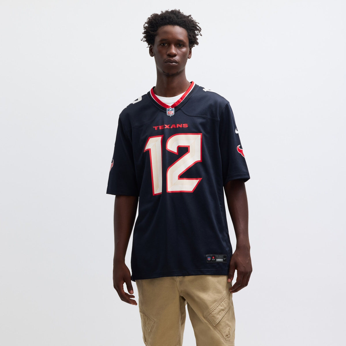 Houston Texans Nico Collins Navy Game Football Jersey