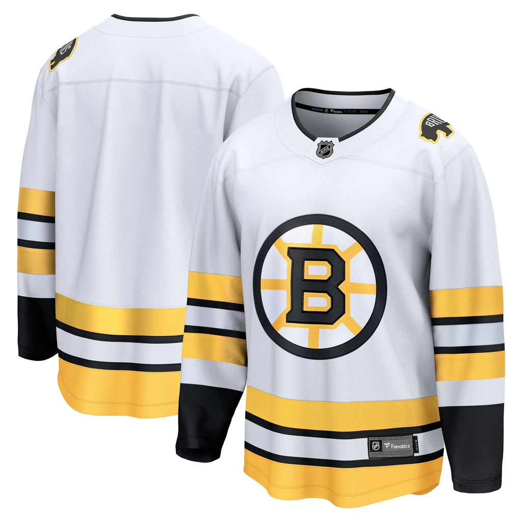 Boston Bruins White Away Breakaway Hockey Jersey