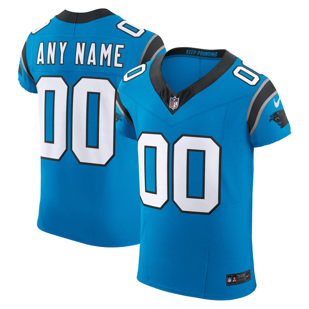 Carolina Panthers Blue Vapor F.U.S.E. Elite Custom Football Jersey