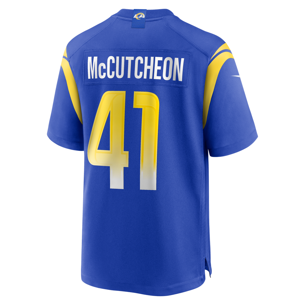 Los Angeles Rams Cameron McCutcheon Royal Game Football Jersey