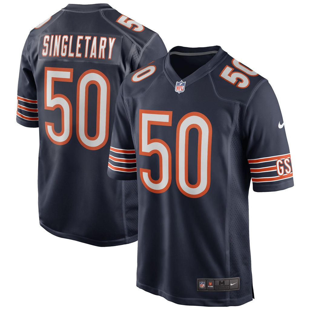 Chicago Bears Mike Singletary Navy Game Retired Player Football Jersey