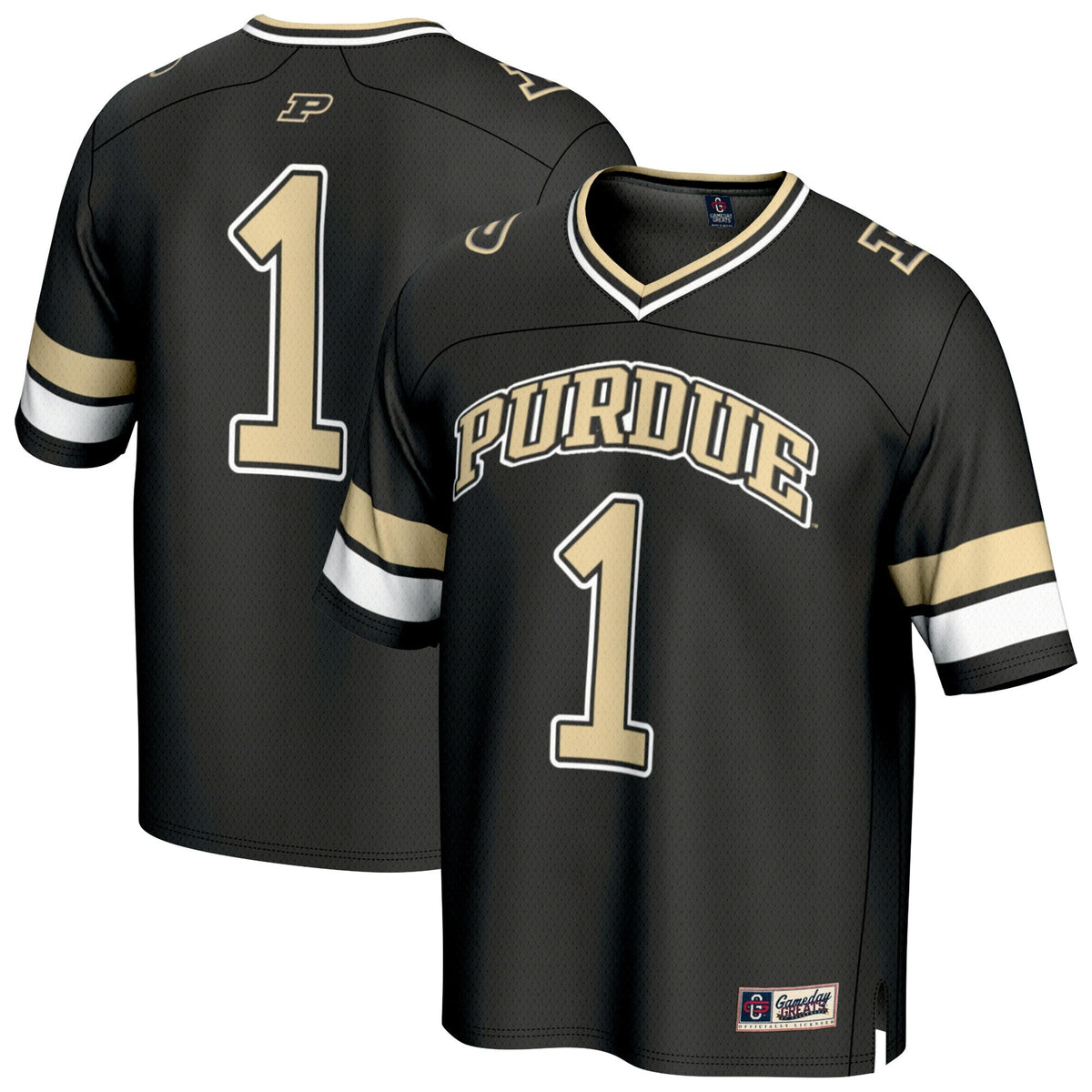 #1 Purdue Boilermakers Collegiate Football Fashion Jersey - Black