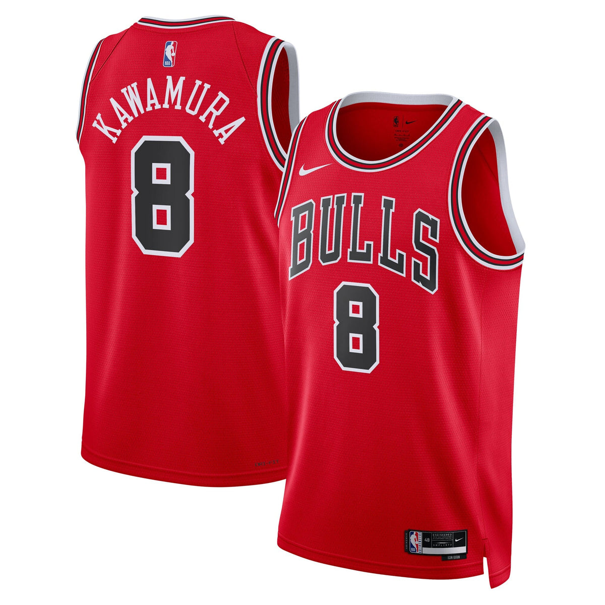 Chicago Bulls Icon Edition Swingman Jersey - Red - Yuki Kawamura