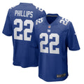 New York Giants Dru Phillips Royal Team Game Football Jersey